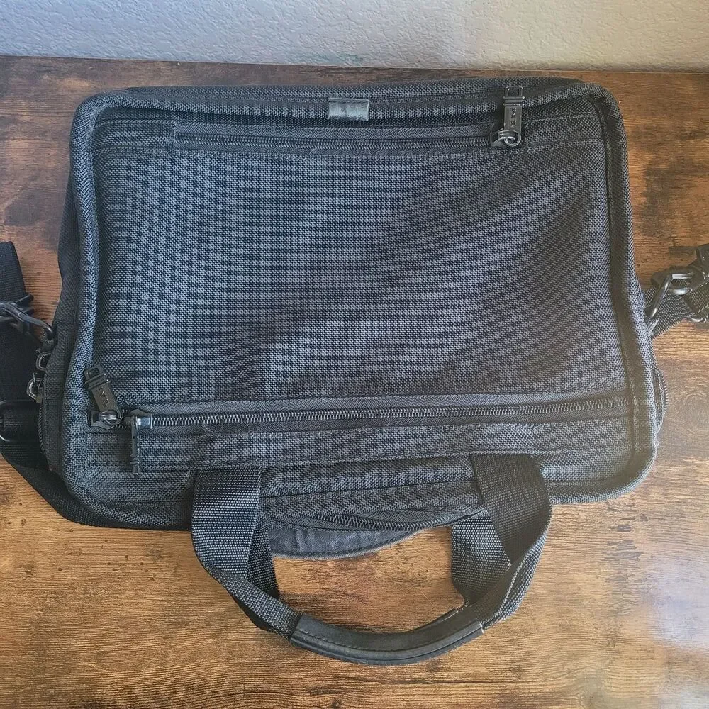 Tumi Ballistic Black Nylon Computer Laptop Briefcase 26111D4 14” x 10” x 3”
